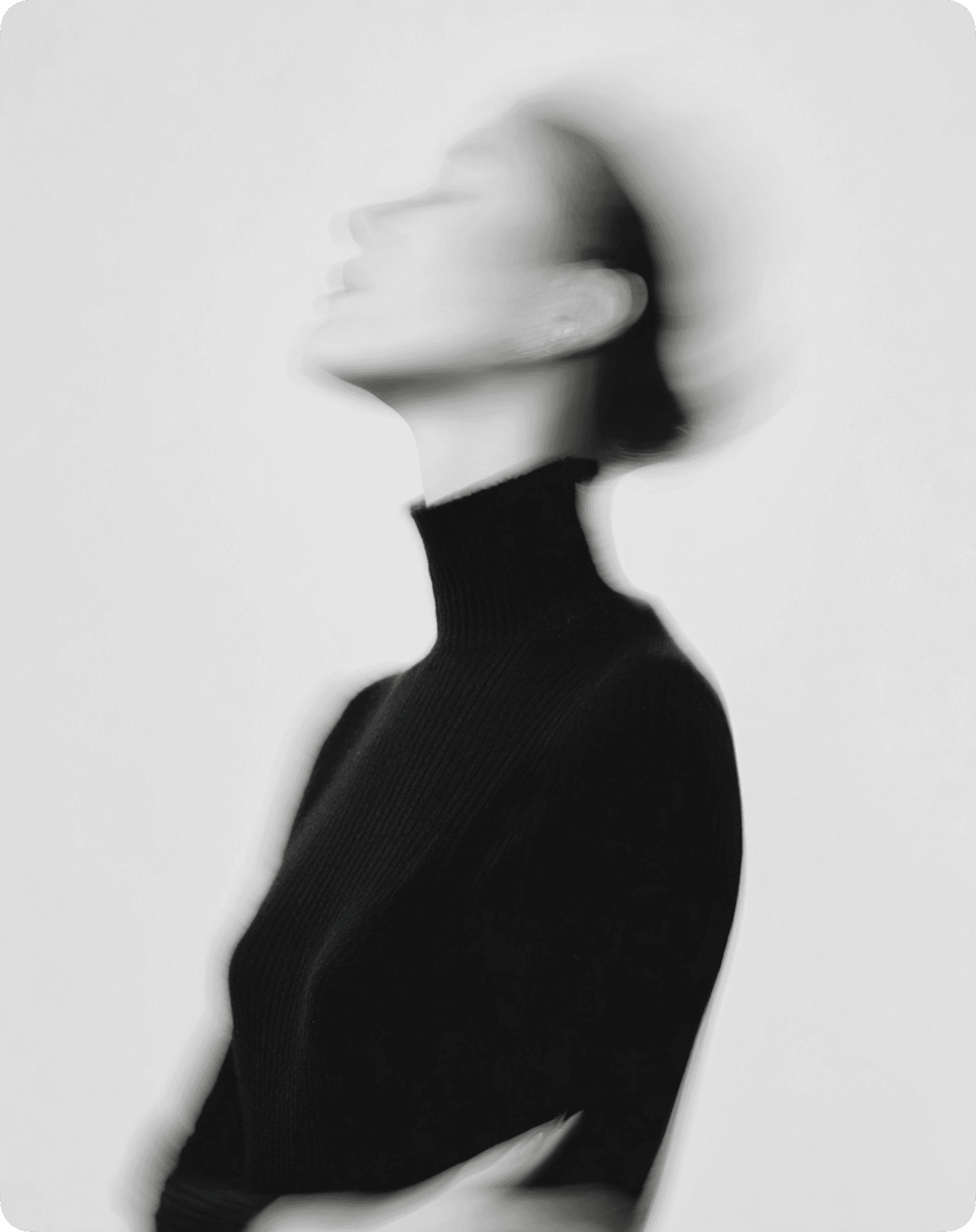 Blurred narrator silhouette